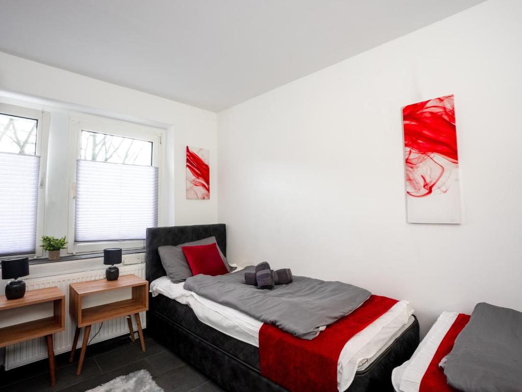 Schlafzimmer 1 mit 3 Einzelbetten