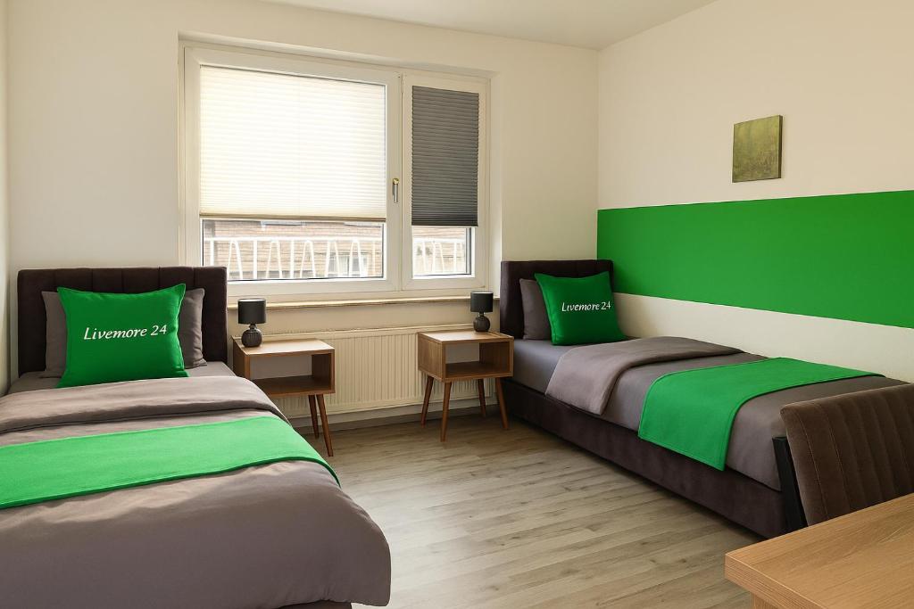 Schlafzimmer mit 2 Einzelbetten