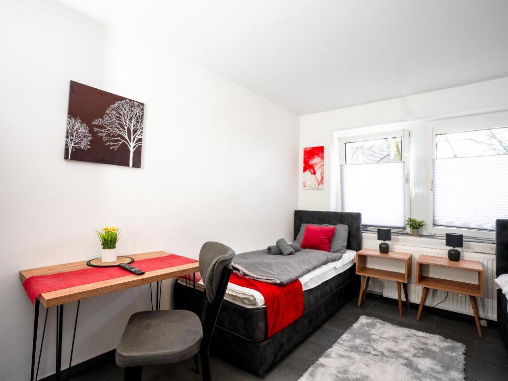 Schlafzimmer 2 mit 2 Einzelbetten im Apartment 2 Oer-Erkenschwick