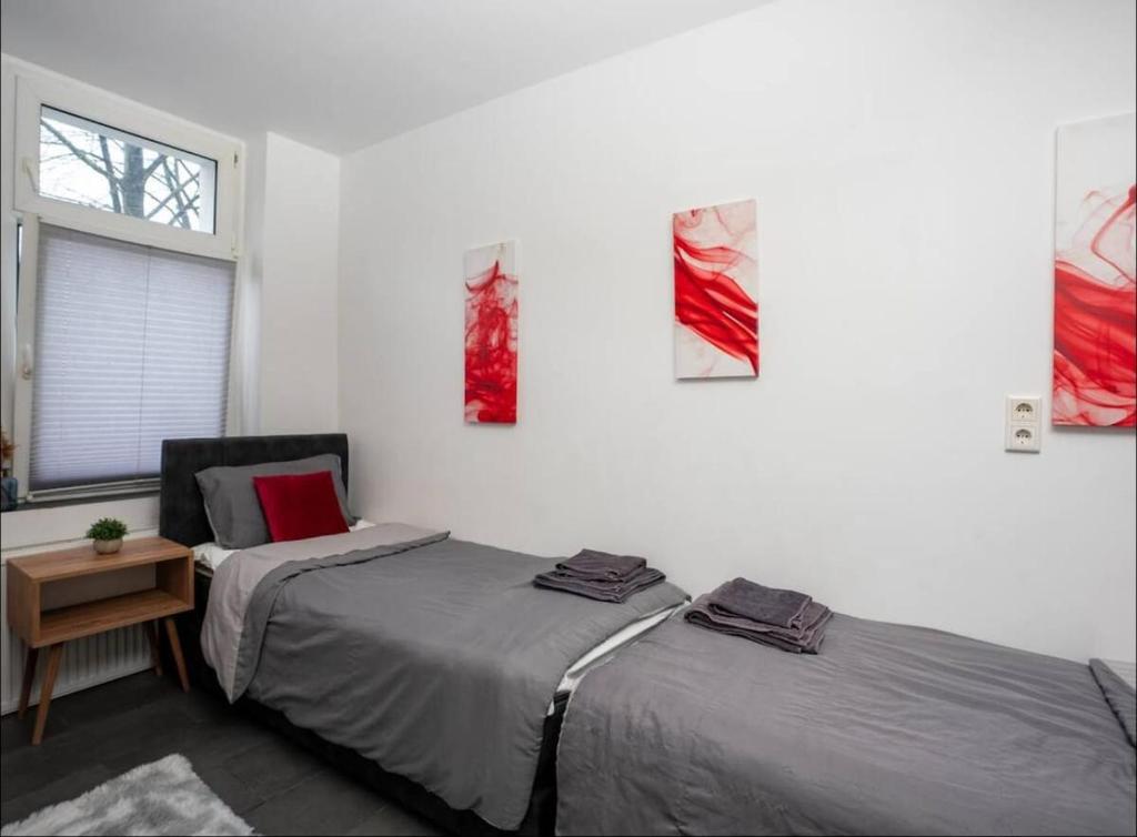Schlafzimmer 2 mit 2 Einzelbetten im Apartment 1 Oer-Erkenschwick