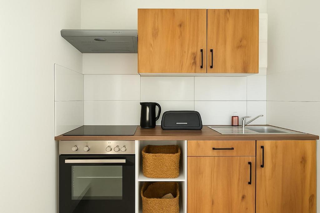 Voll ausgestattete Küche im Apartment 2 Herten